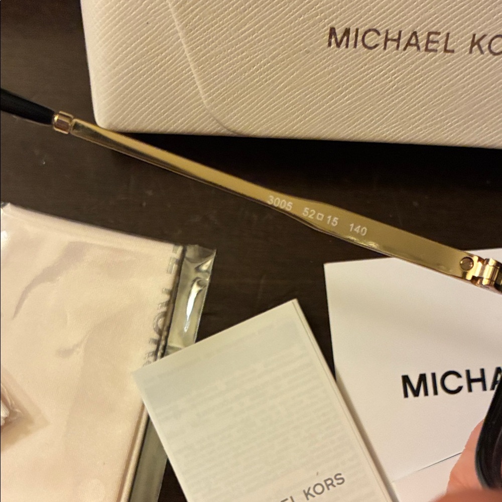 NEW Michael Kors Black and Gold Glasses - Picture 5 of 7